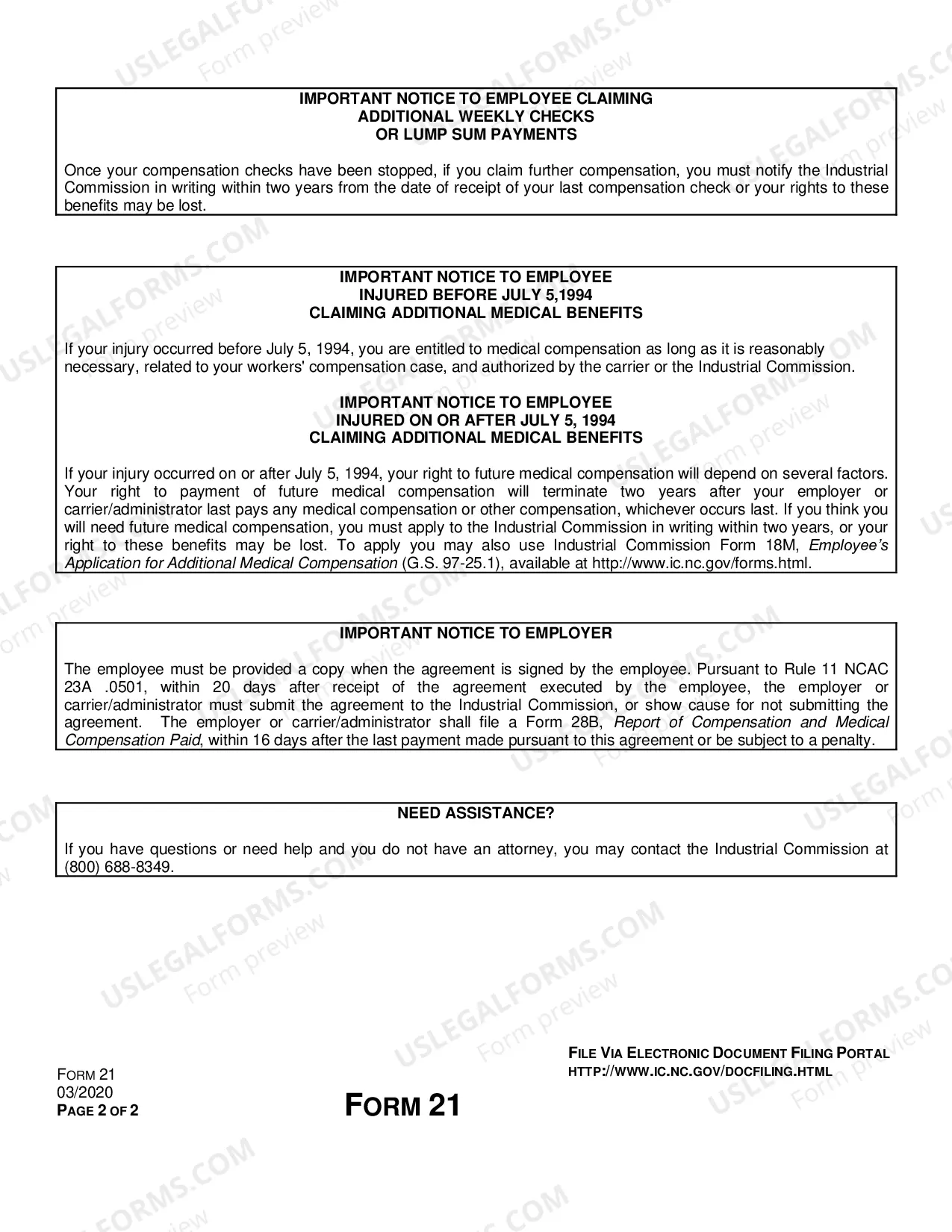Preview Agreement For Compensation for Workers' Compensation