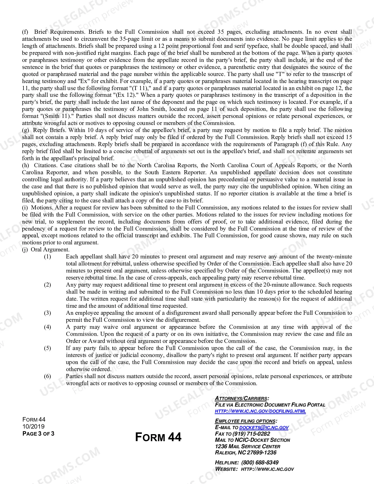 Preview Application for Review for Workers' Compensation