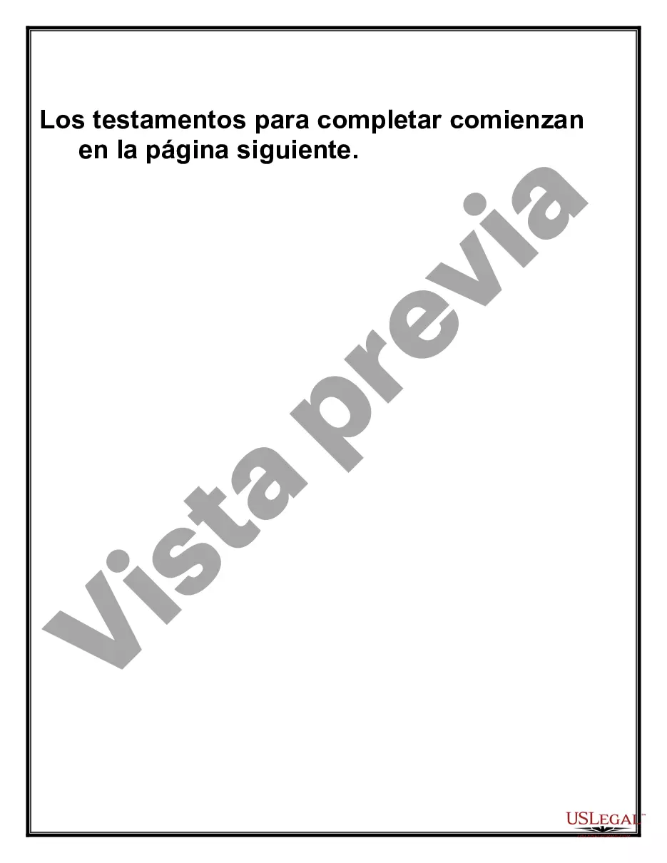 Get Testamentos mutuos que contienen última voluntad y testamentos para personas solteras que viven juntas sin hijos Preview Testamentos mutuos que contienen última voluntad y testamentos para personas solteras que viven juntas sin hijos
