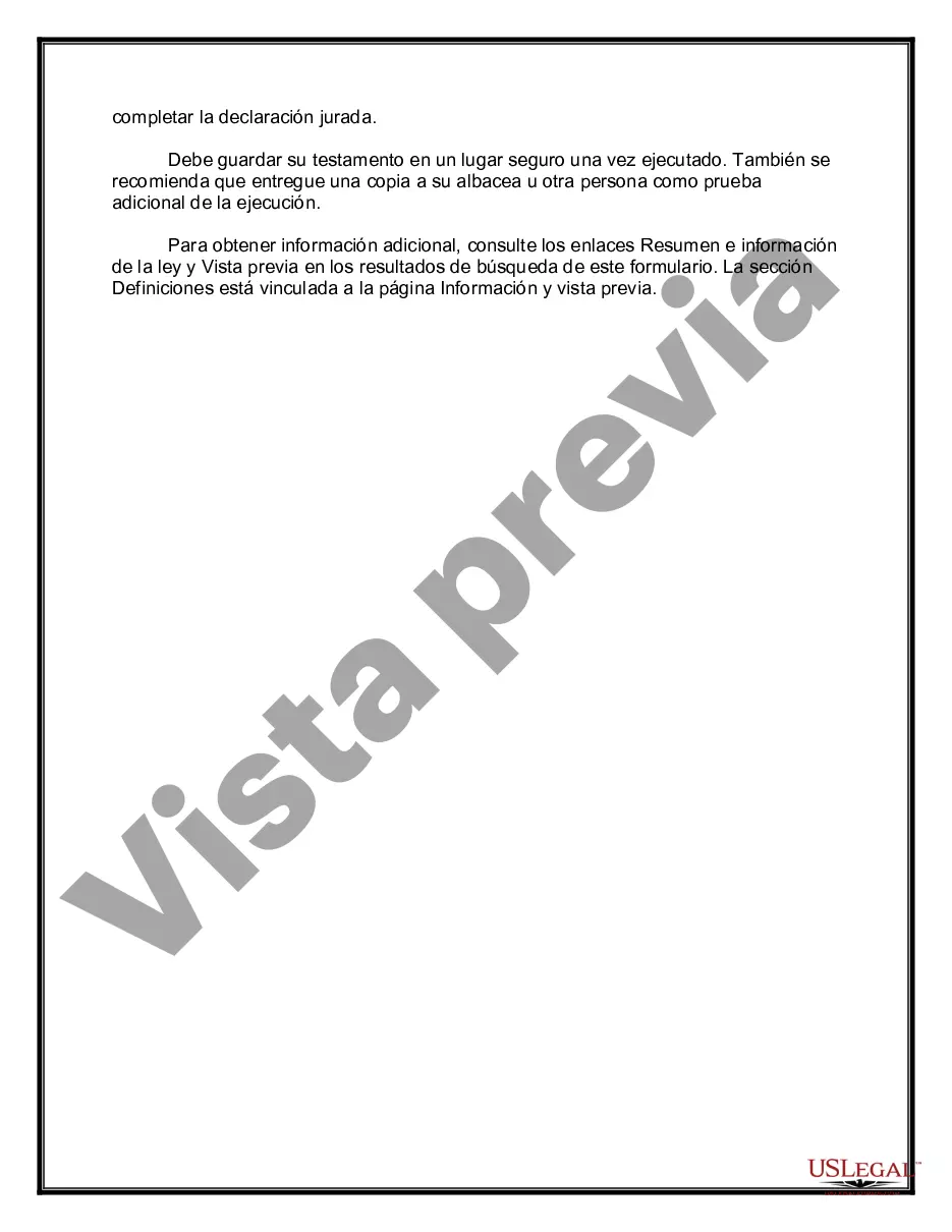 Preview Paquete de Testamentos Mutuos de Últimas Voluntades y Testamentos para Personas Solteras que conviven con Hijos Adultos