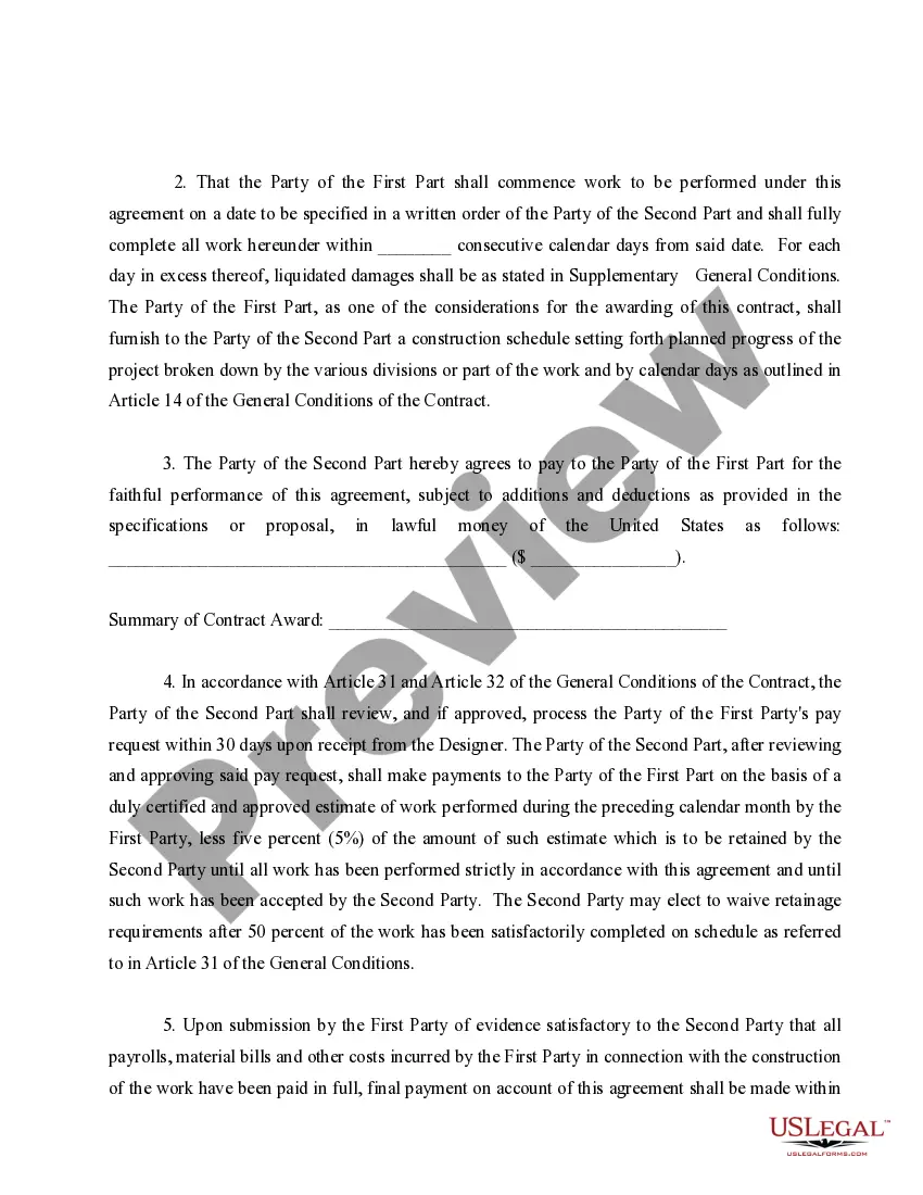 Preview Construction Contract - All Prime Contracts