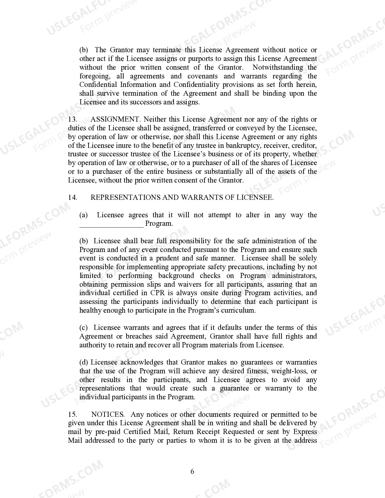 Preview License Agreement