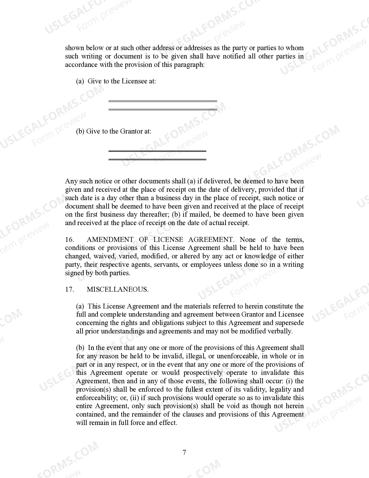 Preview License Agreement