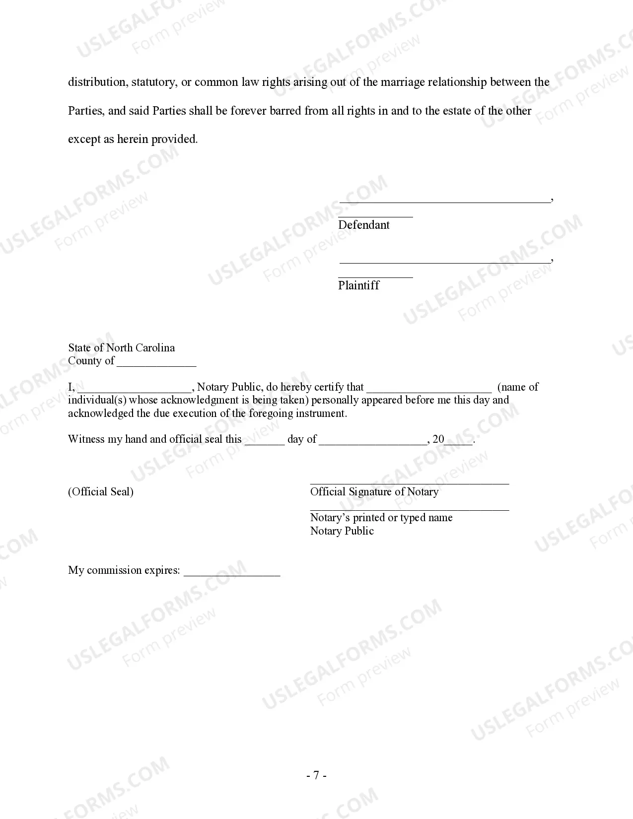 Preview Property Settlement Agreement - No Children