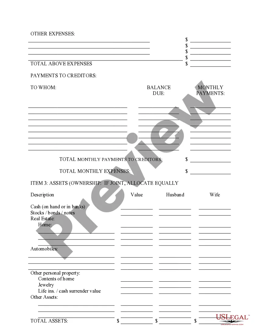 Get Financial Affidavit Preview Financial Affidavit