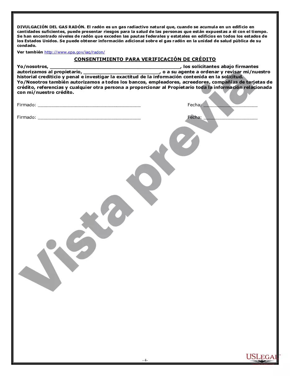Preview Cuestionario de solicitud de alquiler de arrendamiento de apartamento