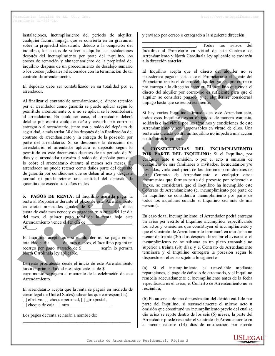 Preview Arrendamiento residencial o contrato de alquiler de mes a mes