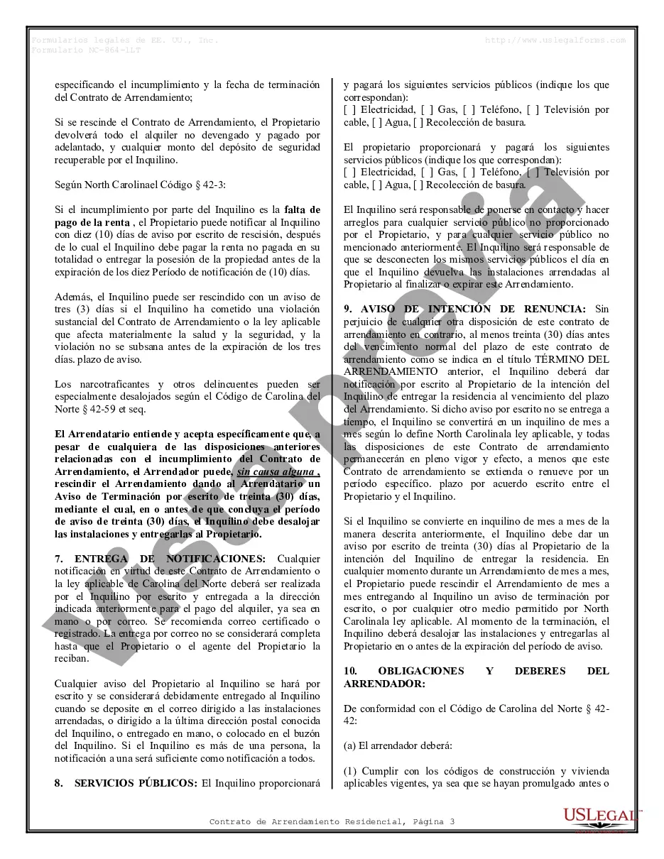 Preview Arrendamiento residencial o contrato de alquiler de mes a mes