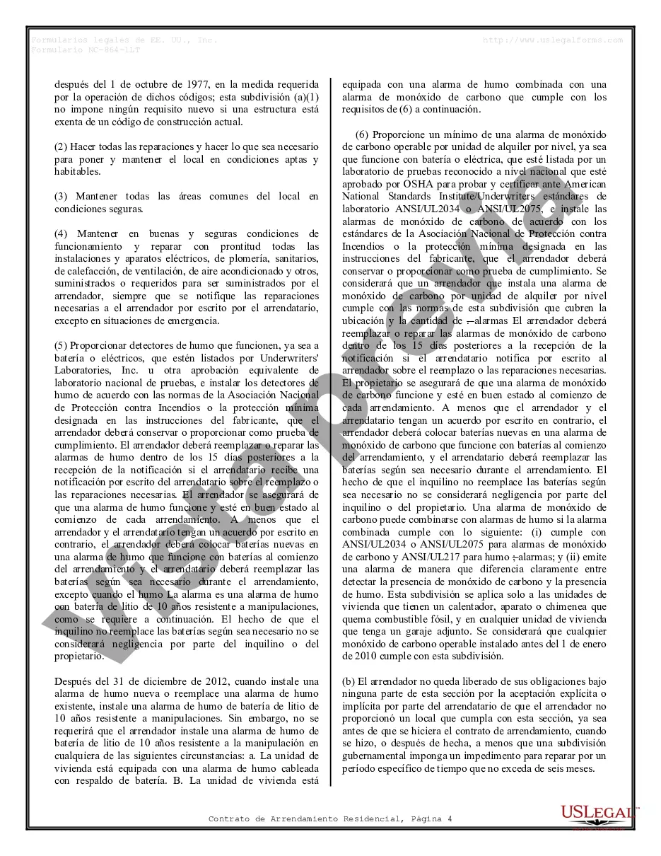 Preview Arrendamiento residencial o contrato de alquiler de mes a mes