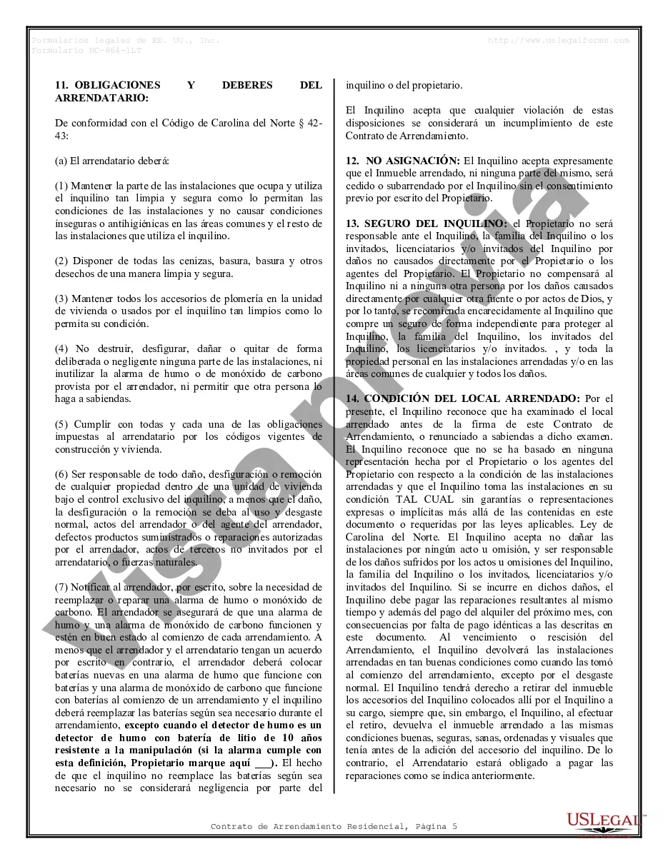 Preview Arrendamiento residencial o contrato de alquiler de mes a mes