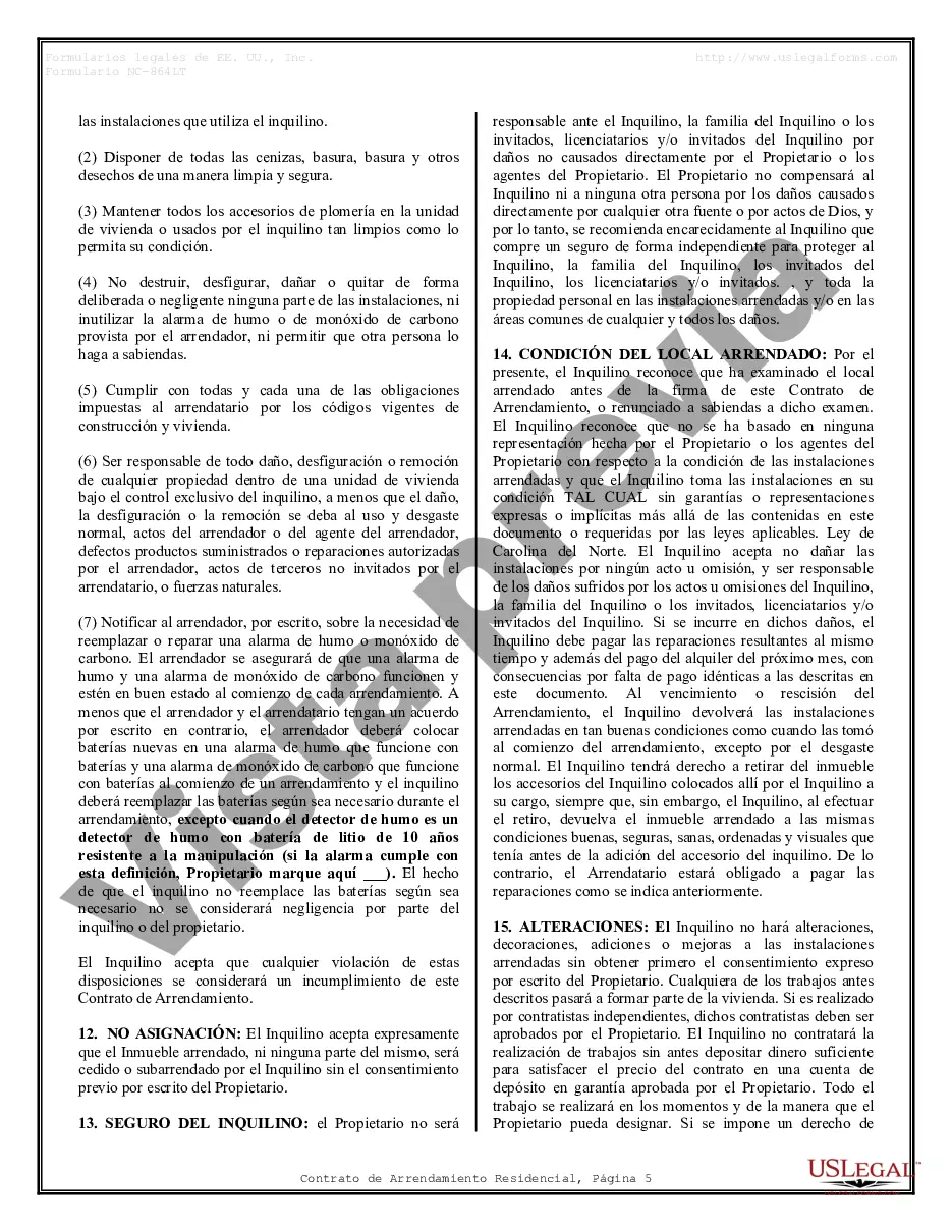 Preview Contrato de arrendamiento de alquiler residencial