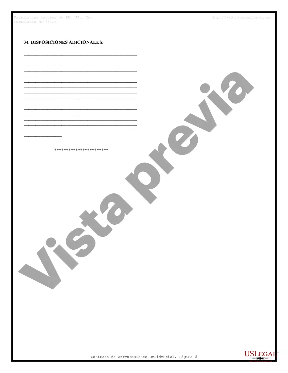 Preview Contrato de arrendamiento de alquiler residencial