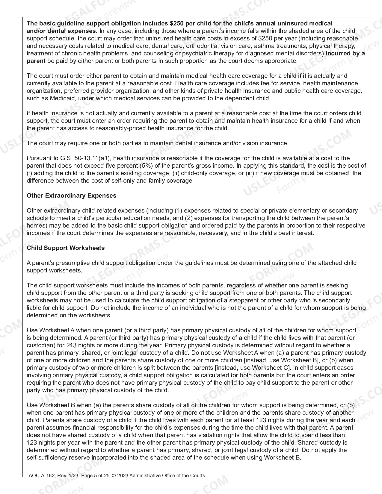 Preview Child Support Guidelines
