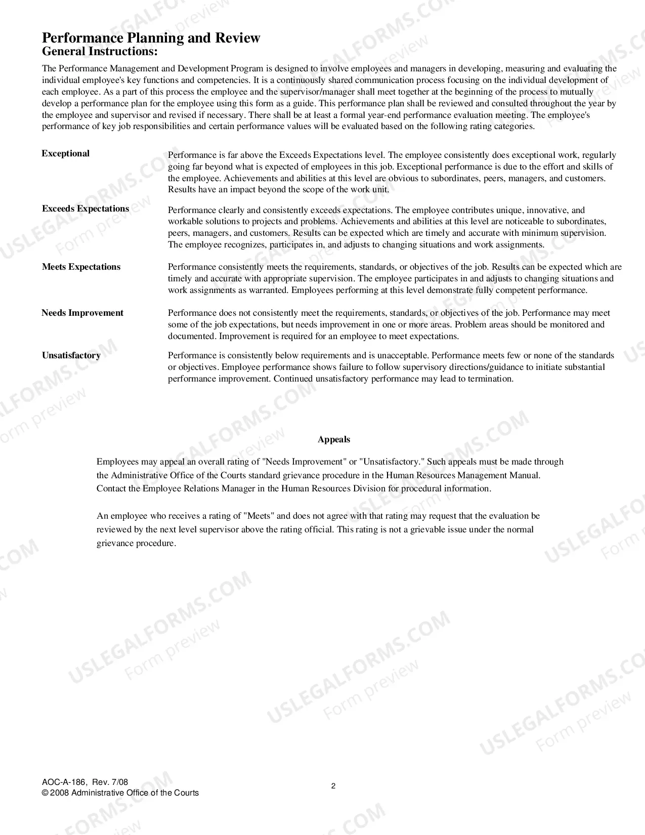Preview AOC Performance Management And Development Program