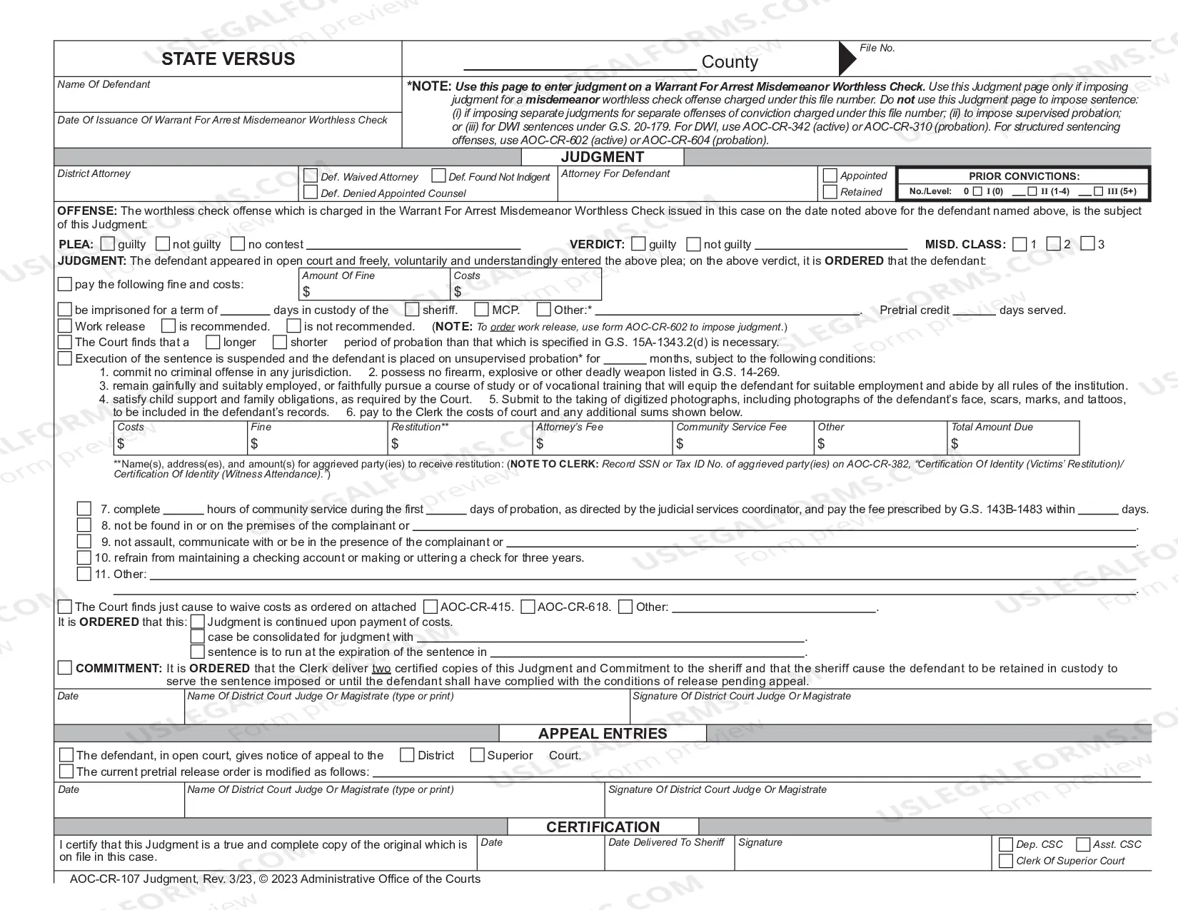 Preview Warrant For Arrest Misdemeanor Worthless Check