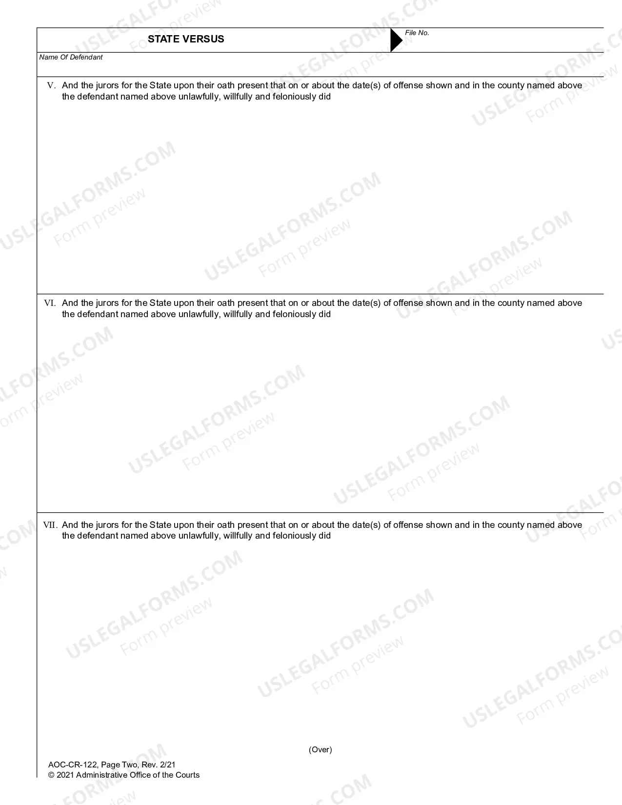 Preview Indictment Multi-Count