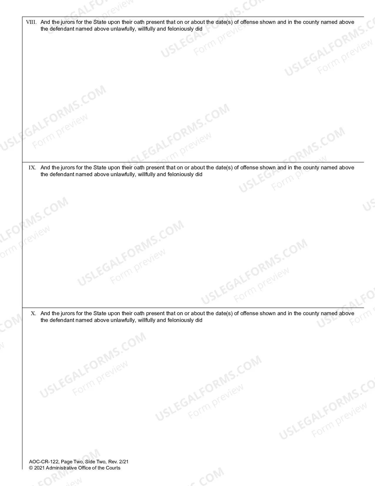 Preview Indictment Multi-Count