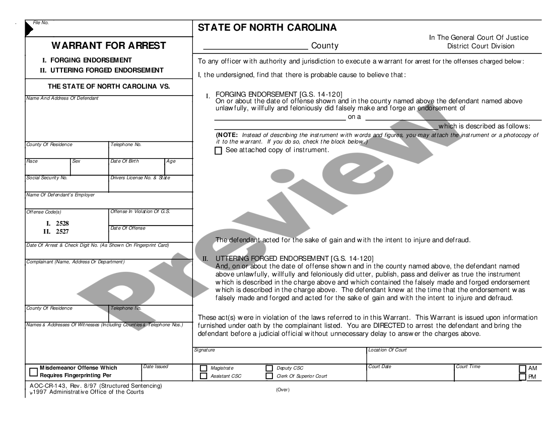 raleigh-north-carolina-warrant-for-arrest-forging-endorsement