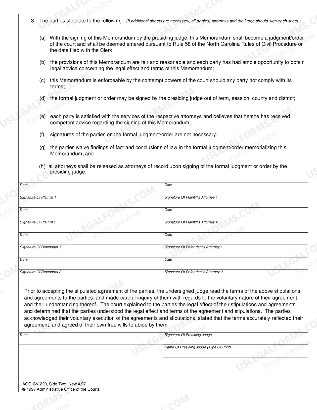 Preview Memorandum of Judgment Order