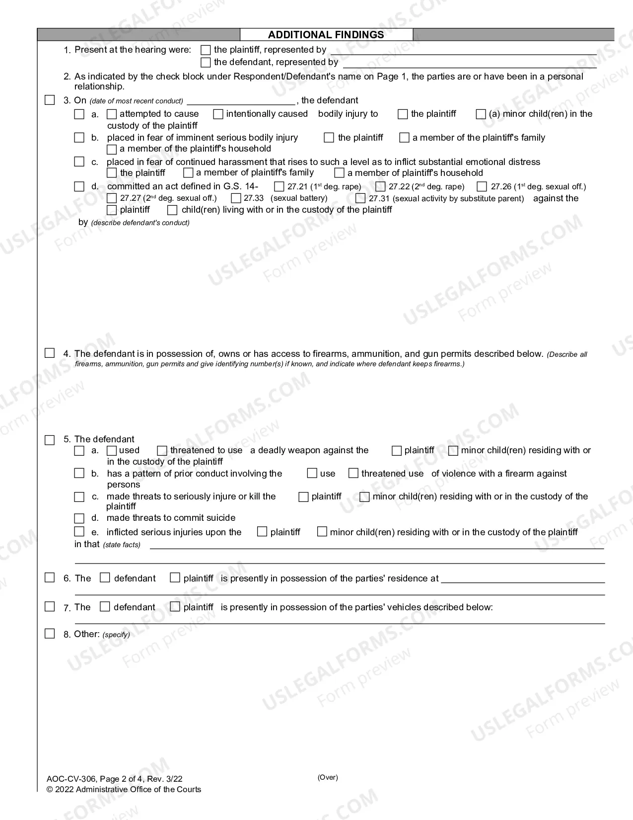 Preview Domestic Violence Protection Order