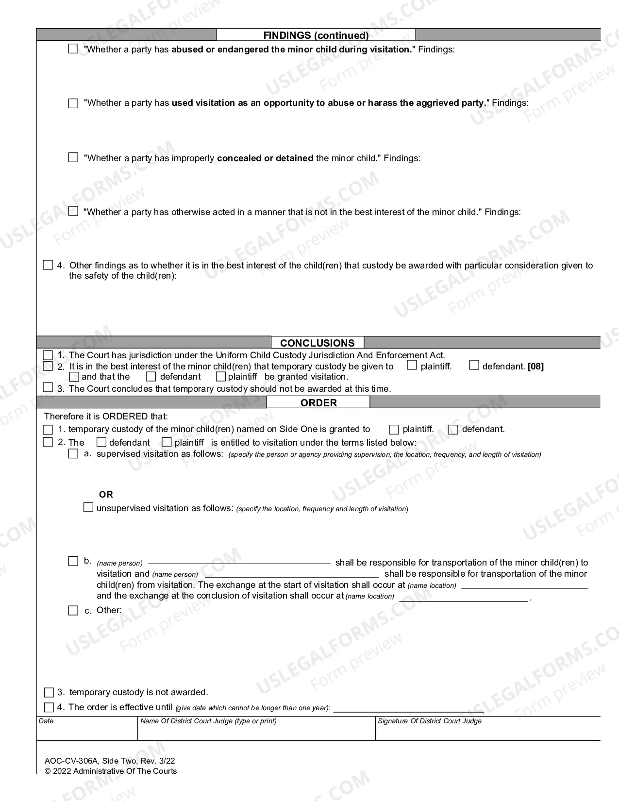 Preview Domestic Violence Protection Order
