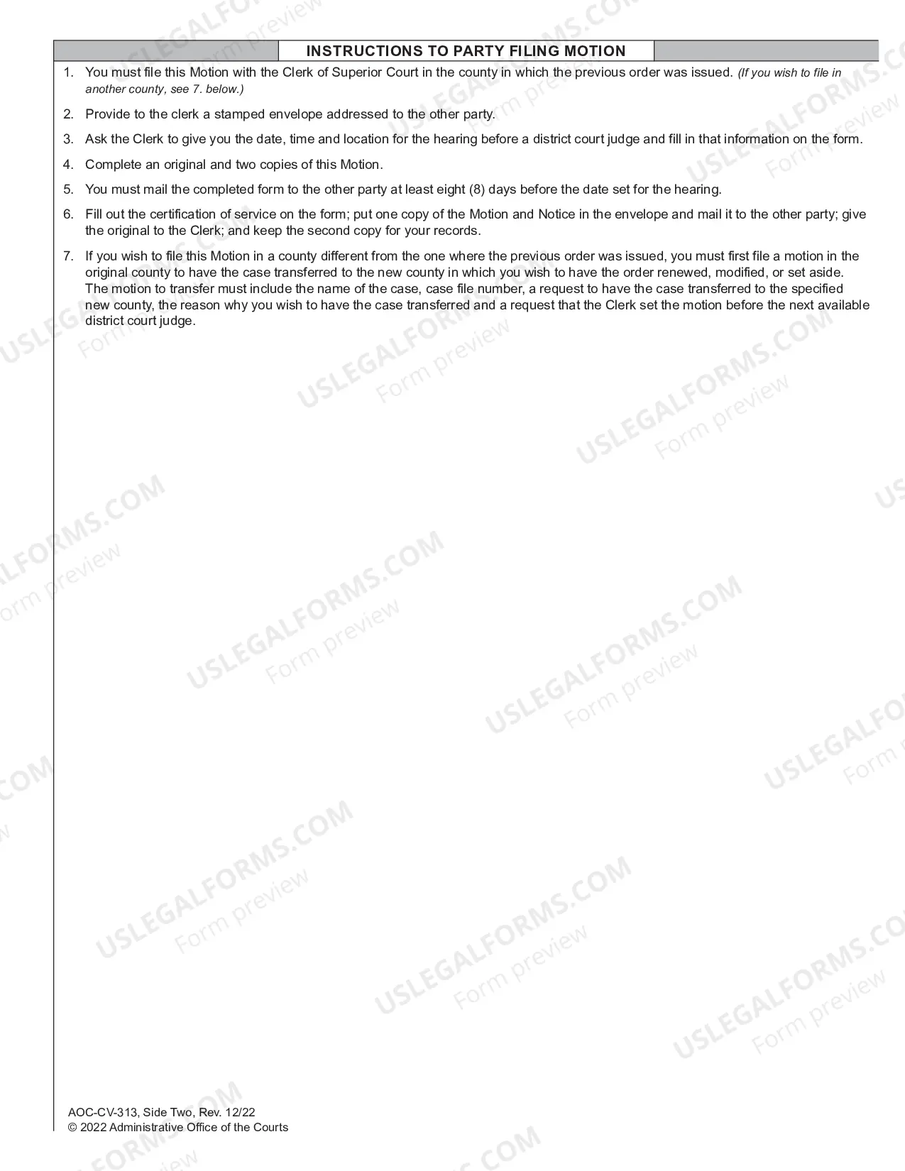 Preview Motion to Renew or Set Aside Domestic Violence Protective Order Notice of Hearing