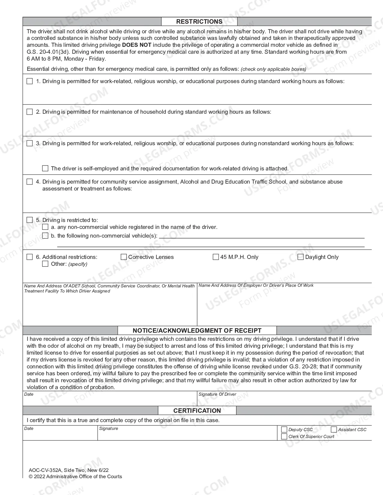 Preview Limited Driving Privilege - Impaired Driving - Out-of-State or Federal Convictions