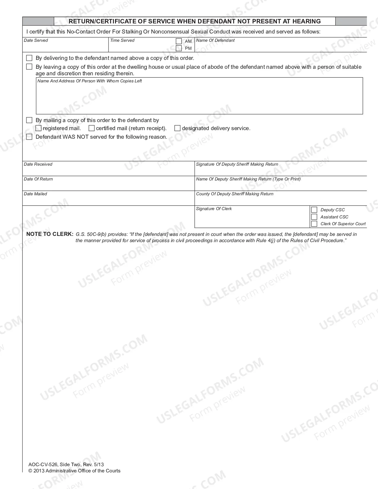 Preview Order Renewing No-Contact Order for Stalking or Nonconsensual Sexual Conduct