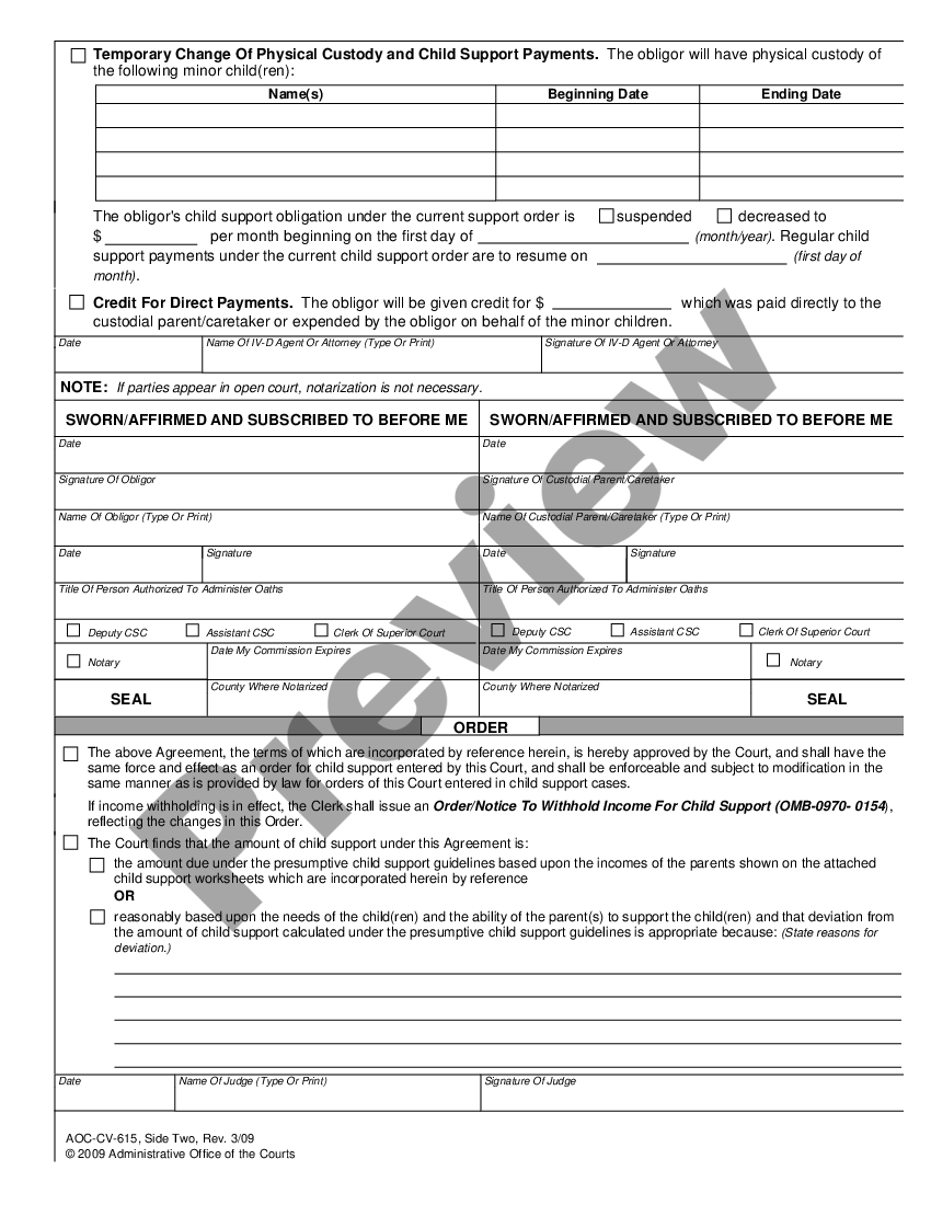 North Carolina Consent Agreement And Order To Modify Child Support