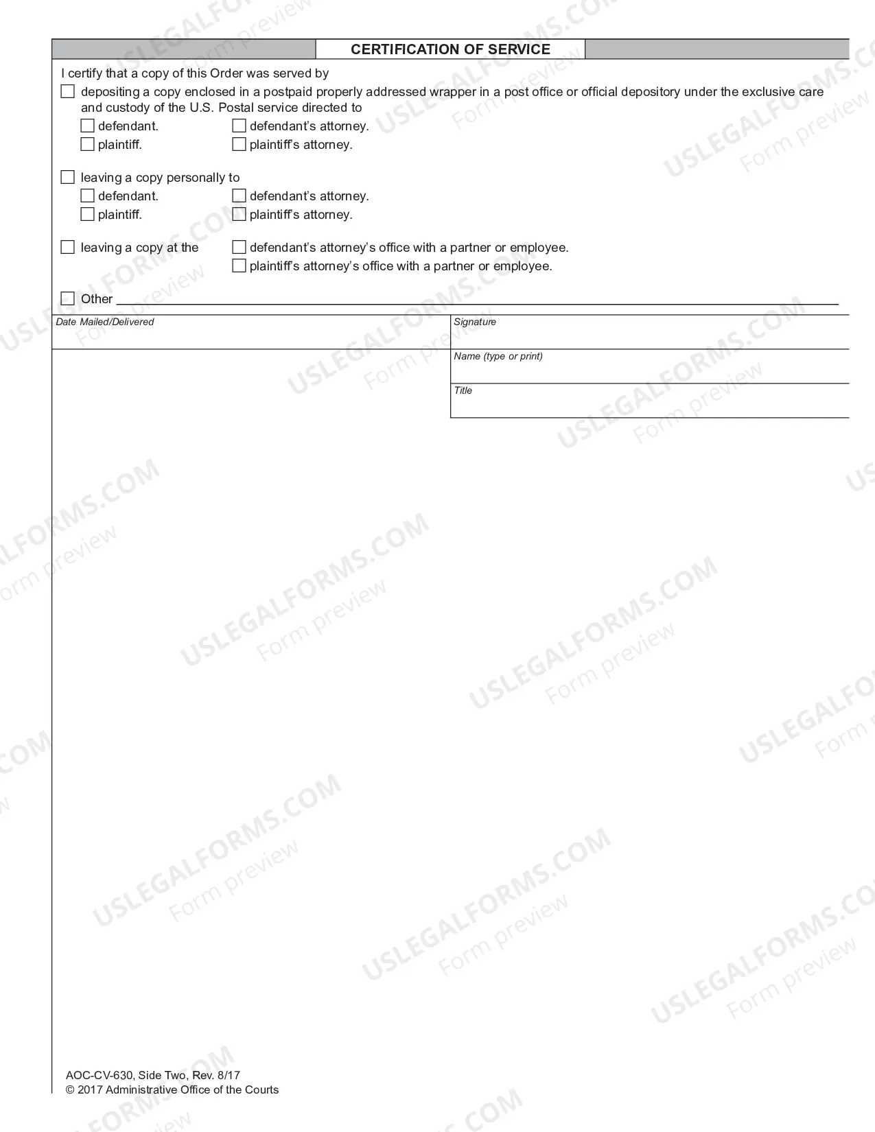 Preview Order on Child Custody Mediation