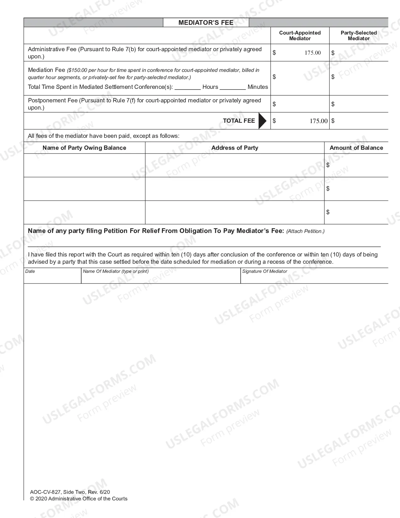 Preview Report of Mediator in Family Financial Case