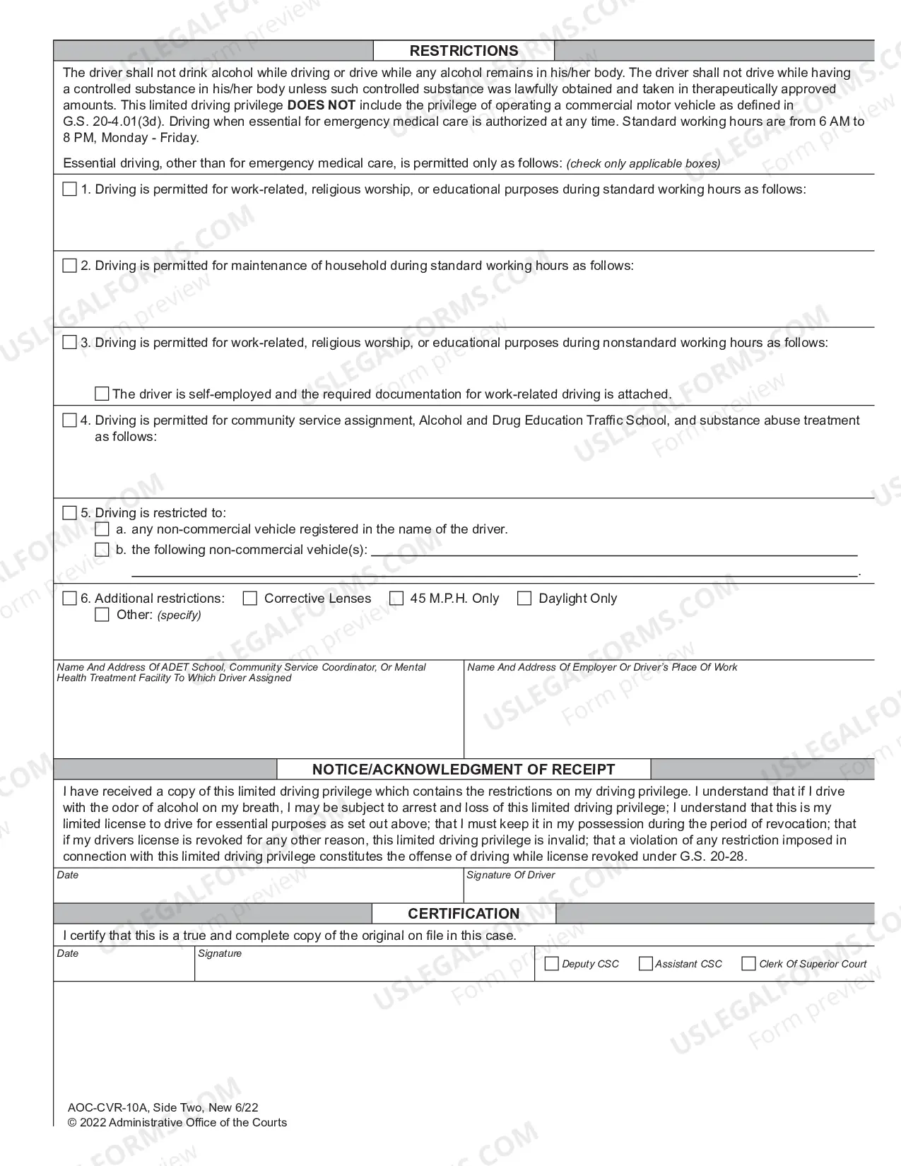 Preview Limited Driving Privilege Pretrial Revocation - Implied Consent Offense