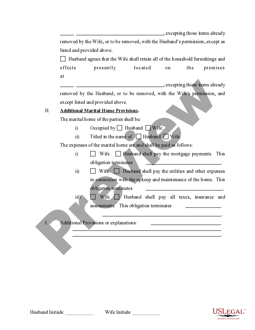 North Carolina Marital Domestic Separation and Property Settlement Agreement Minor Children