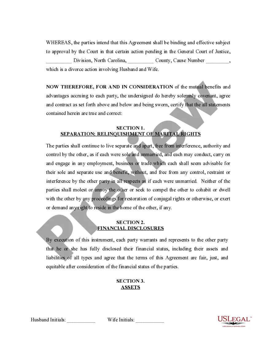 Preview Marital Domestic Separation and Property Settlement Agreement Adult Children Parties May have Joint Property or Debts where Divorce Action Filed