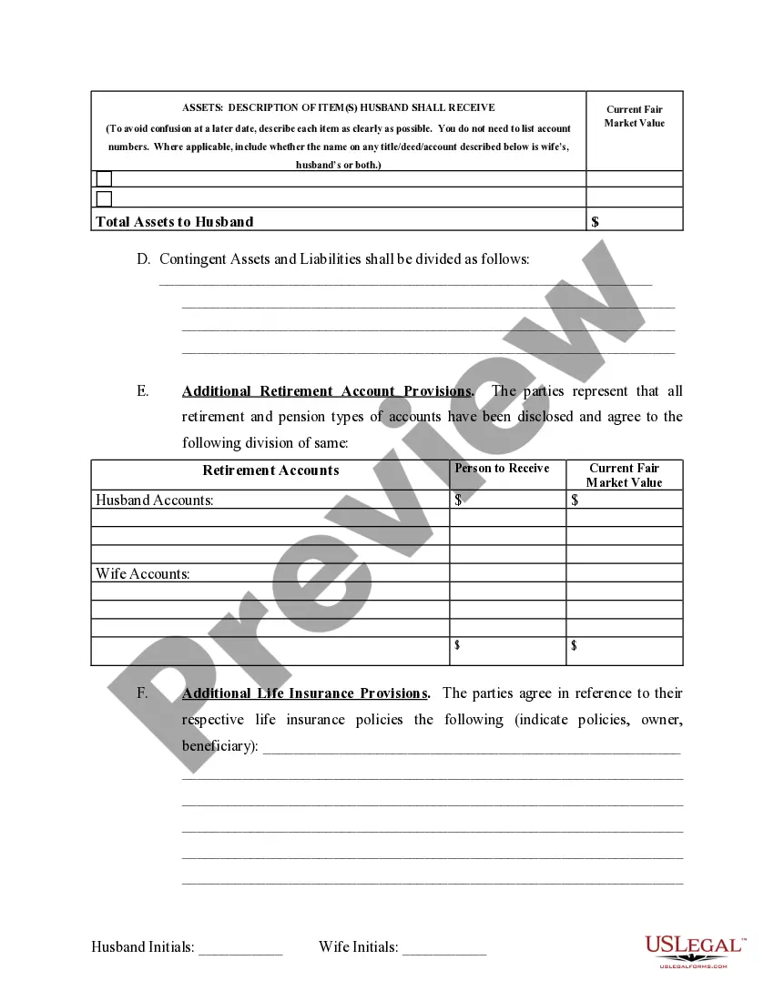 Preview Marital Domestic Separation and Property Settlement Agreement Adult Children Parties May have Joint Property or Debts where Divorce Action Filed