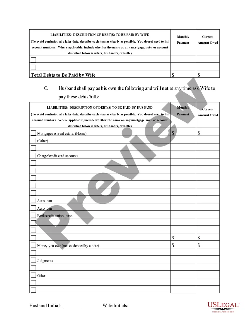 Preview Marital Domestic Separation and Property Settlement Agreement Adult Children Parties May have Joint Property or Debts effective Immediately