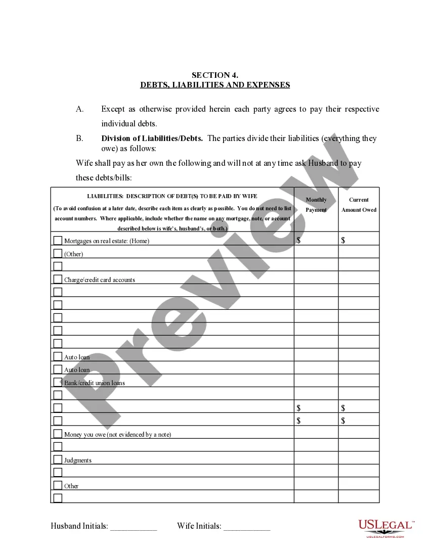 Preview Marital Domestic Separation and Property Settlement Agreement Adult Children Parties May have Joint Property or Debts effective Immediately