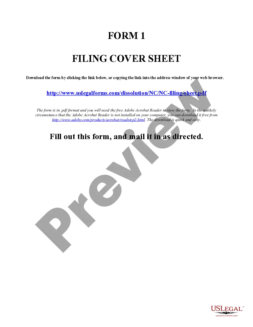 Get North Carolina Dissolution Package to Dissolve Corporation Preview North Carolina Dissolution Package to Dissolve Corporation