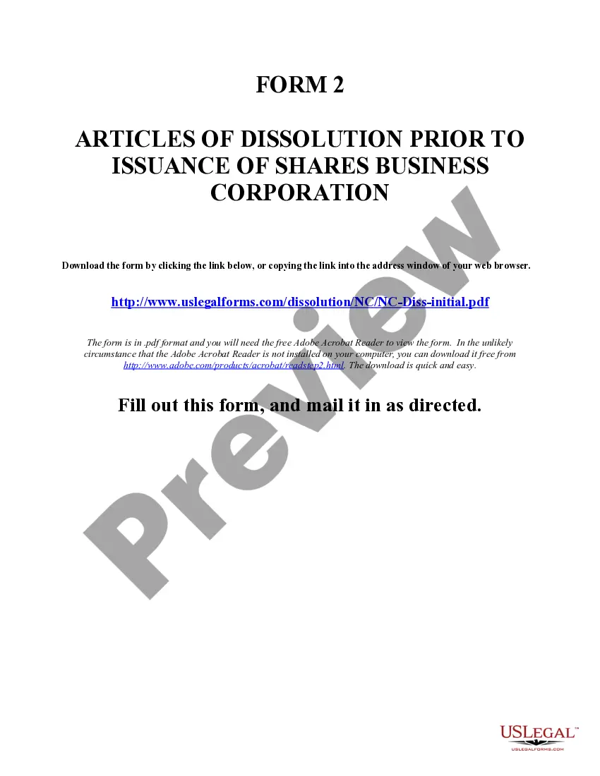 Get North Carolina Dissolution Package to Dissolve Corporation Preview North Carolina Dissolution Package to Dissolve Corporation