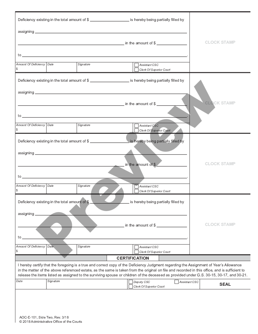 North Carolina Deficiency Judgment US Legal Forms