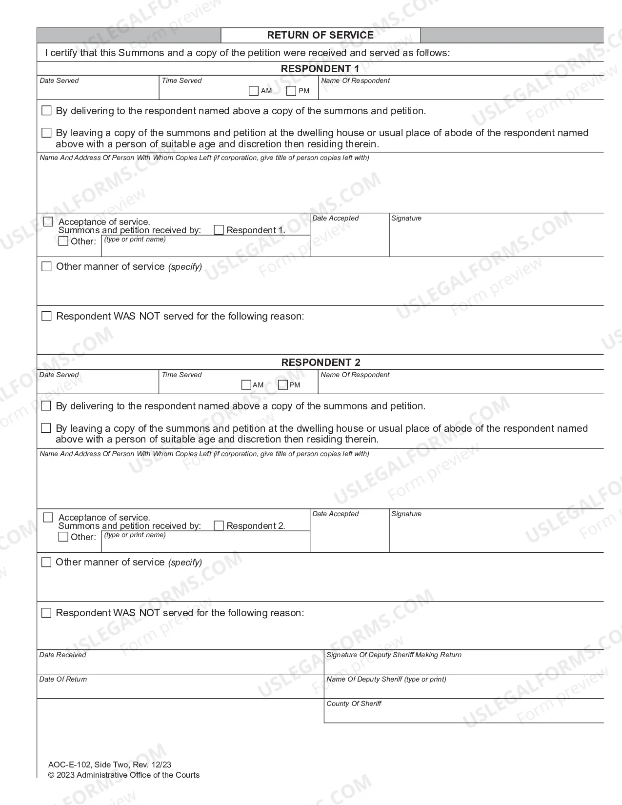 Preview Estates Proceedings Summons