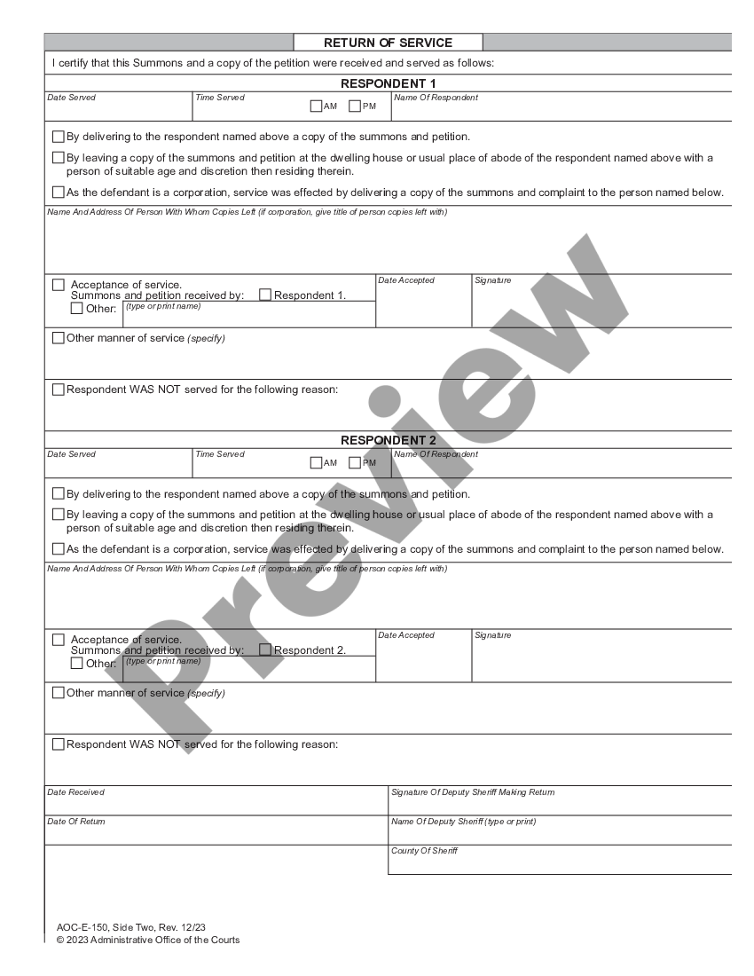 page 1 Estate Summons for Trust Proceeding - Alias and Pluries Summons preview