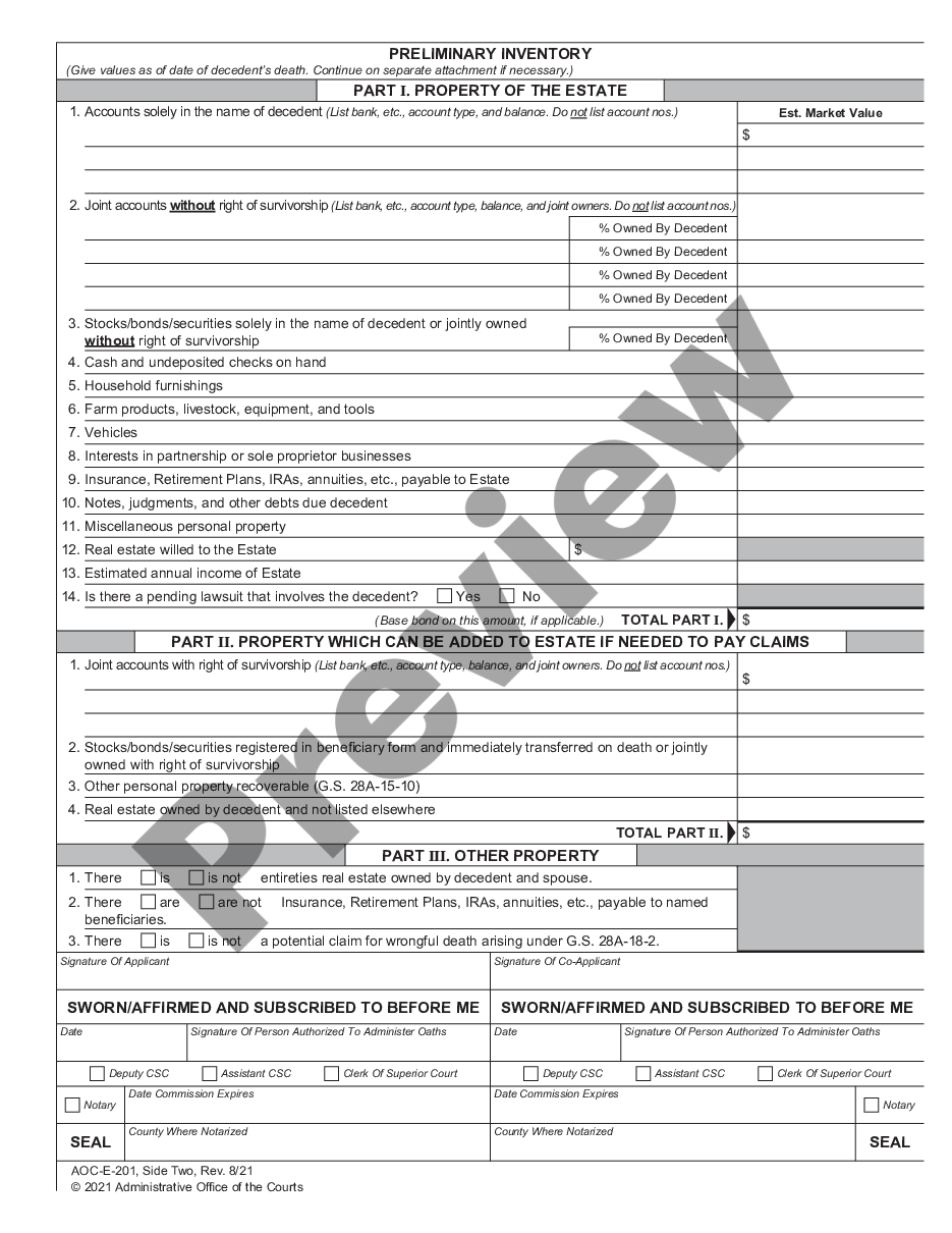 page 1 Application For Probate and Letters - Testamentary of / Administration CTA preview