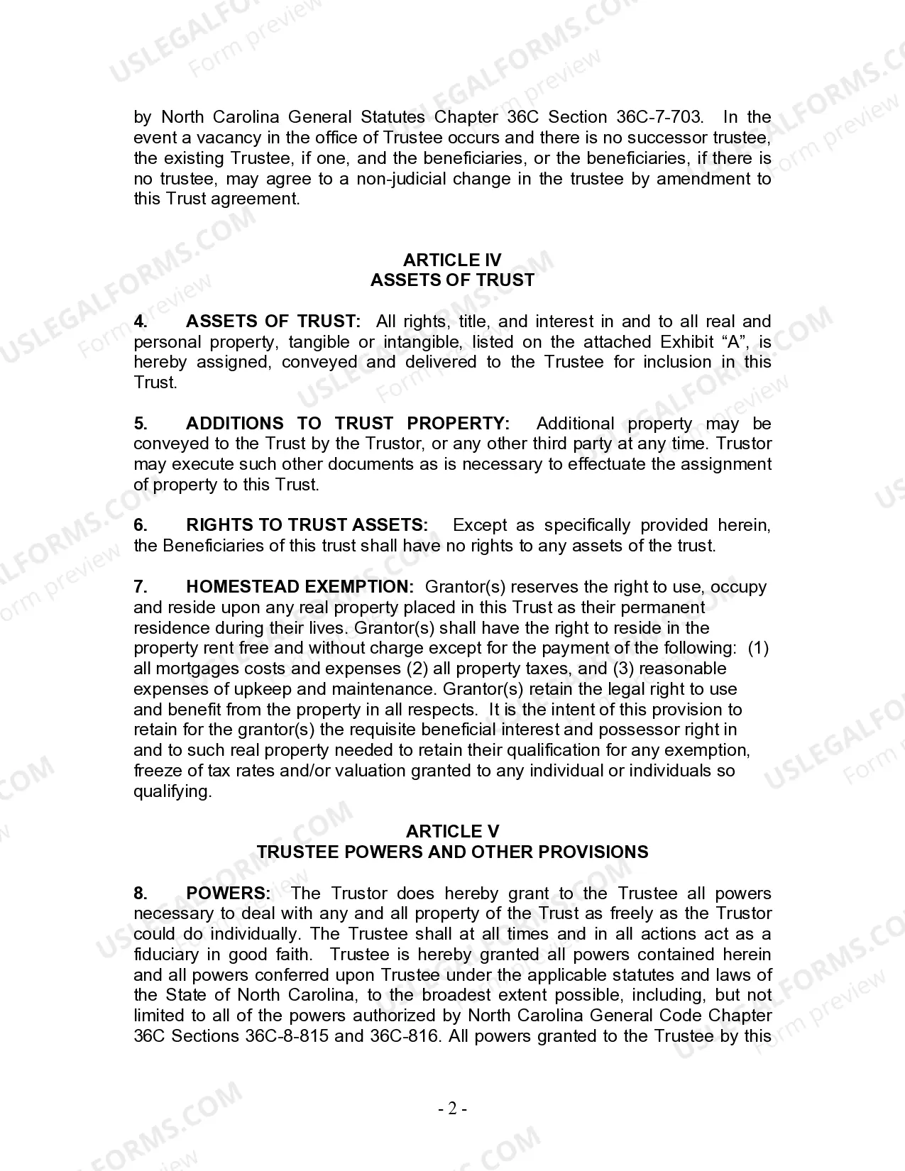 Preview Living Trust for Husband and Wife with No Children