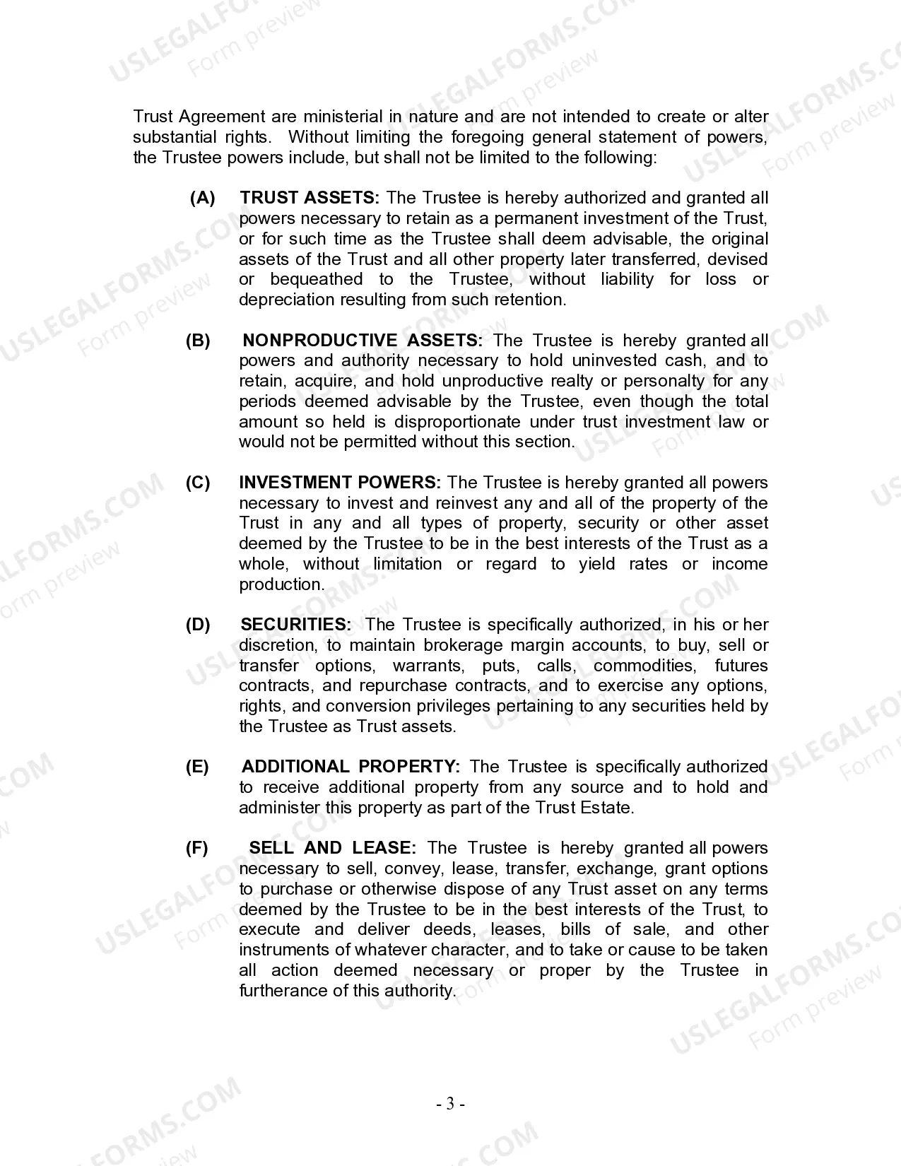 Preview Living Trust for Husband and Wife with No Children