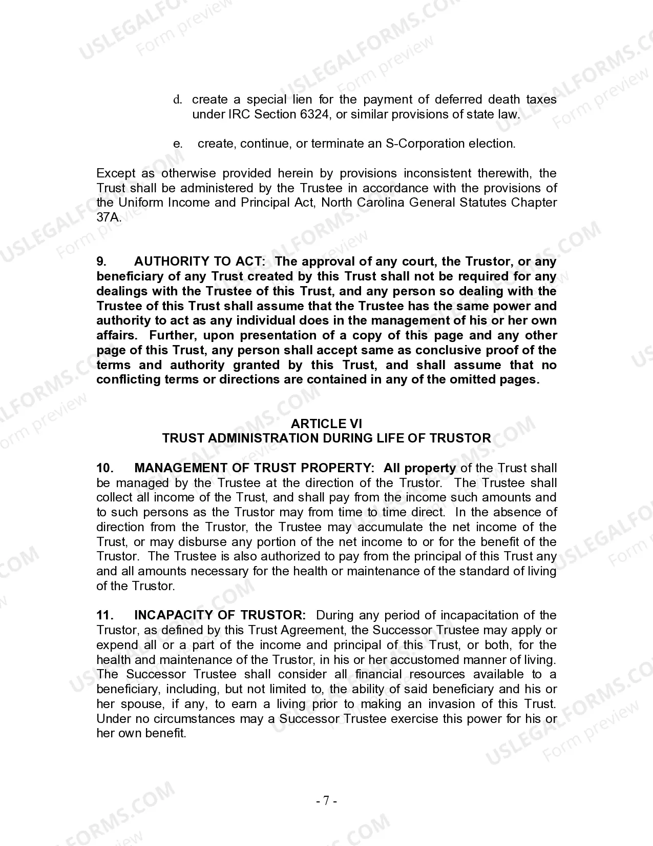 Preview Living Trust for Husband and Wife with No Children