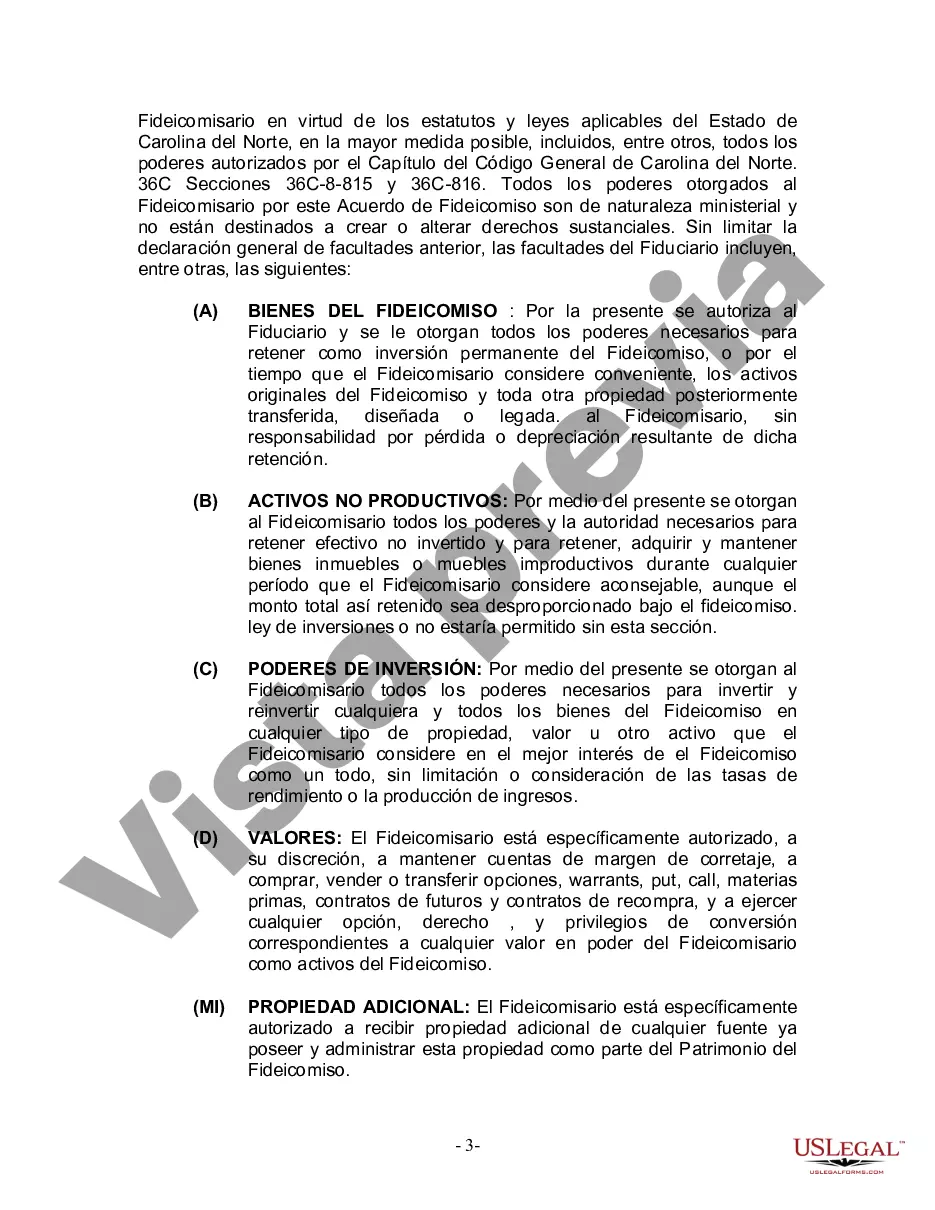 Preview Fideicomiso en Vida para Individuos Solteros, Divorciados o Viudos o Viudos sin Hijos