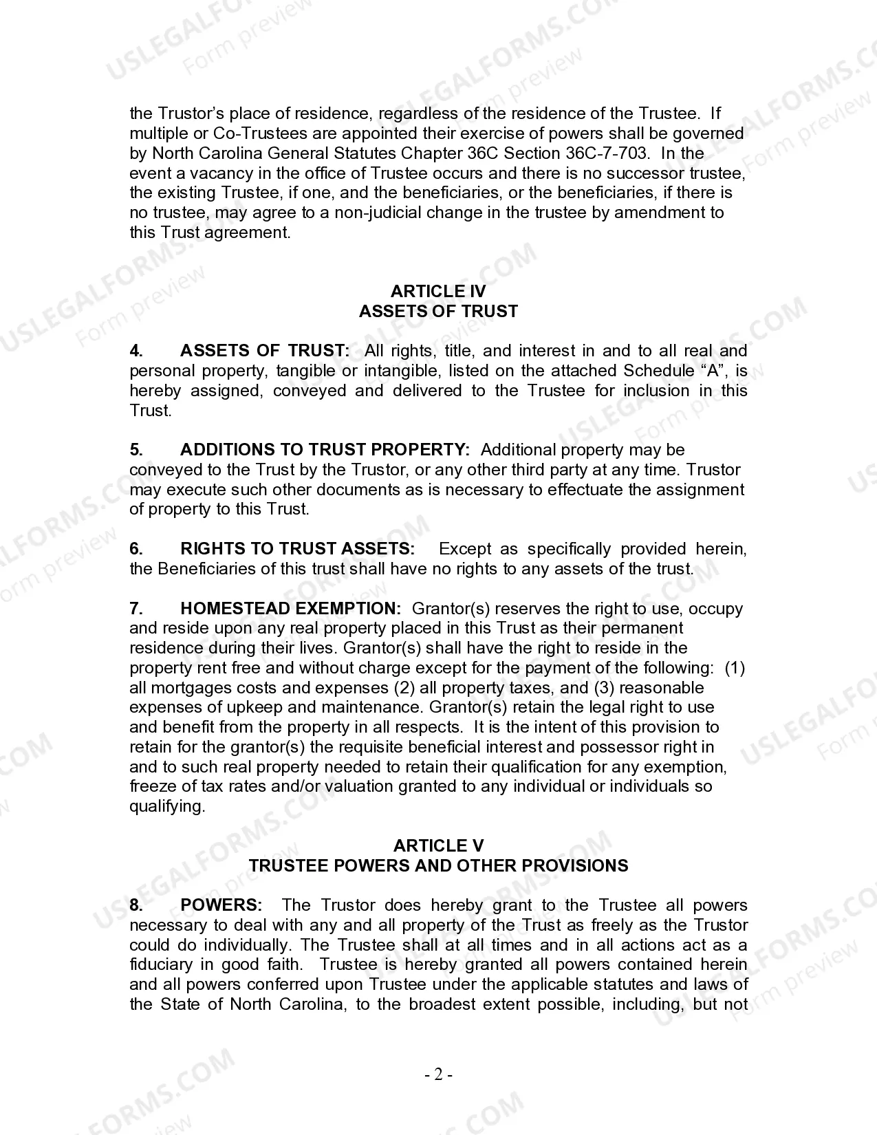 Preview Living Trust for Individual Who is Single, Divorced or Widow or Widower with Children