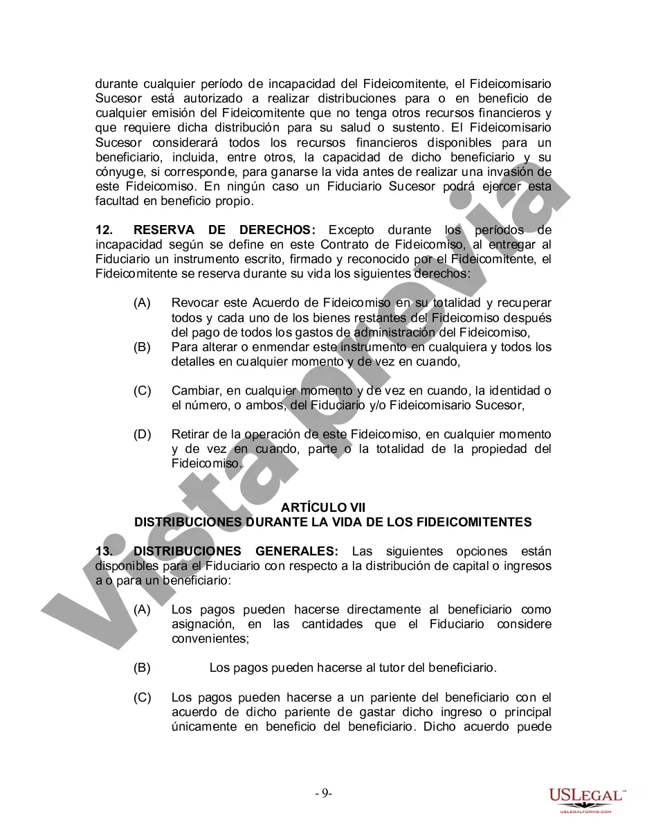 Get Fideicomiso en vida para esposo y esposa con hijos menores o adultos Preview Fideicomiso en vida para esposo y esposa con hijos menores o adultos