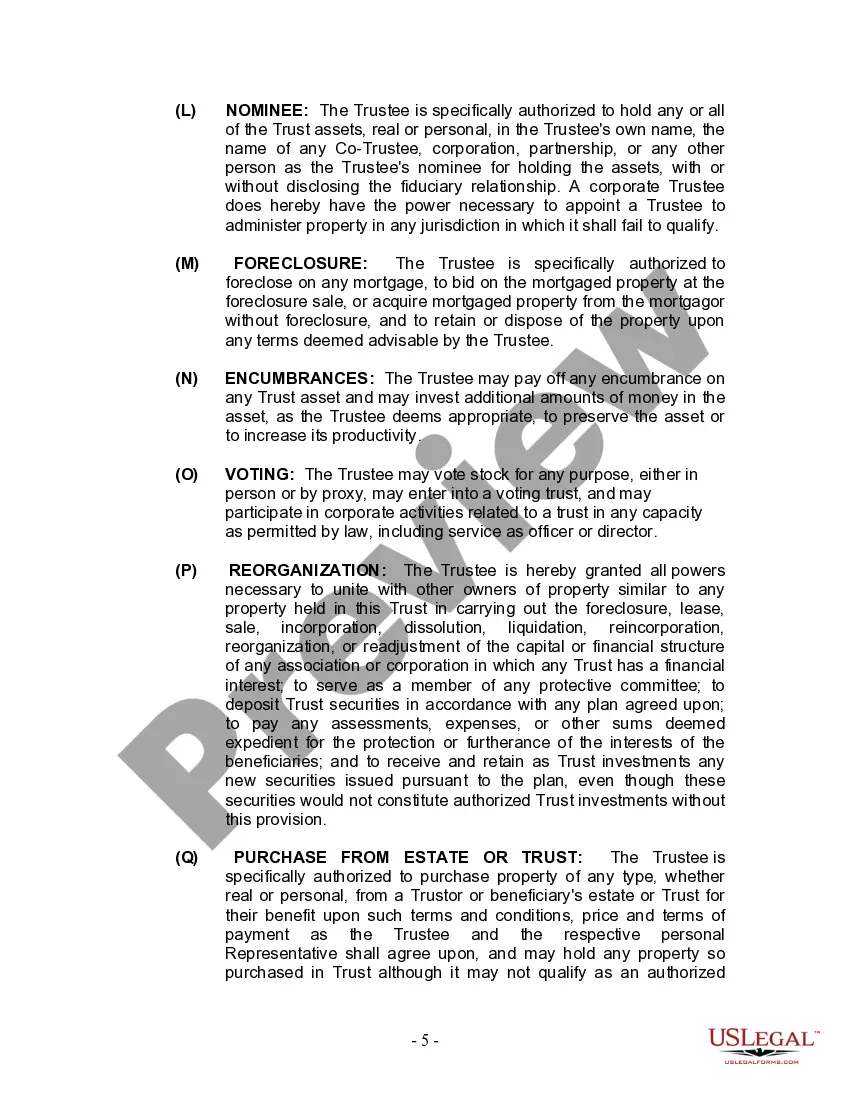 Get Living Trust for Husband and Wife with Minor and or Adult Children Preview Living Trust for Husband and Wife with Minor and or Adult Children